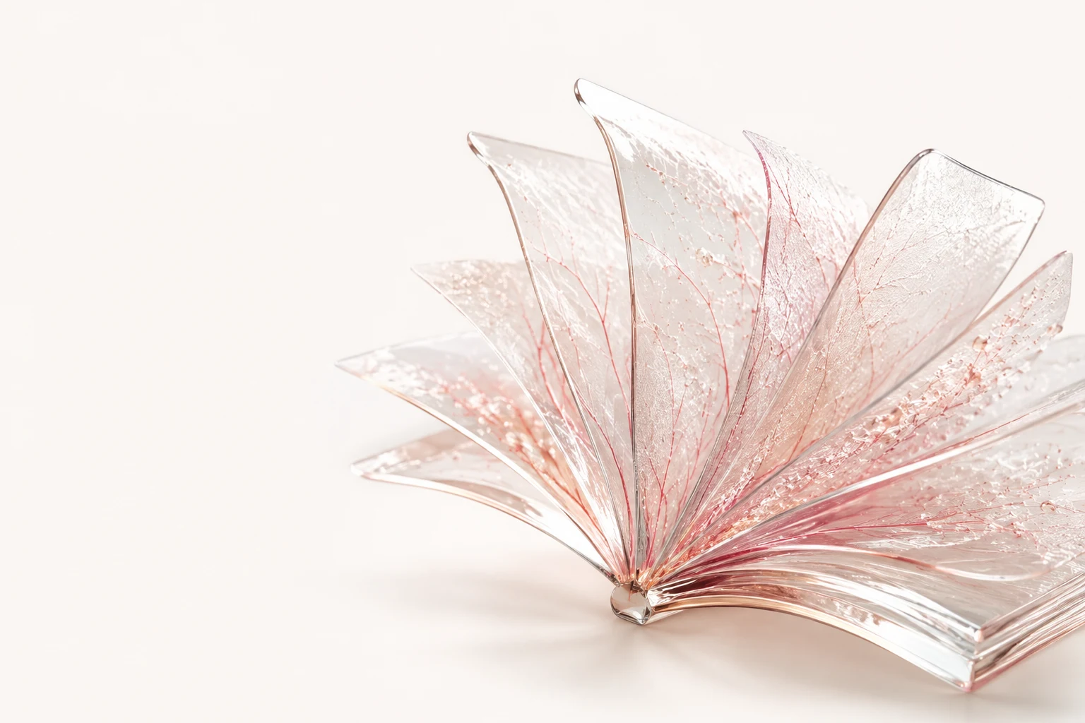 Conceptual glass sculpture for resources