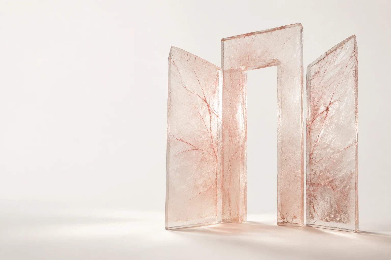 Conceptual glass sculpture for terms of use